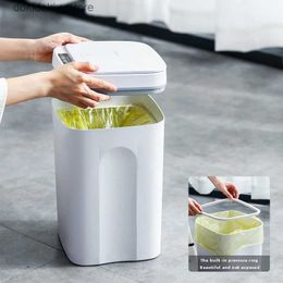 Afvalbakken 16L Automatische sensor Dust bin Elektrisch afval Bin Waterdichte afvalbasket Smart Trash Can For Kitchen Badkamer Recyclin Home Life L49