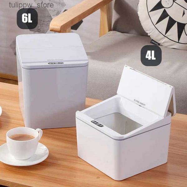 Bacs déchets 4 / 6l de bureau mini-déchets peut capteur de petites poubelles de comptoir avec un couvercle minuscule panier de panier de panier miniature déchets pour salle de bain l46