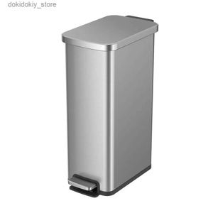 Bins de residuos 7.9 Allon Slim Bash CAN Cocina de acero inoxidable La basura de la basura de la cocina Can16.30 x 9.10 x 23.00 pulgadas L49