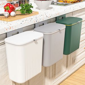 Poubelles 9L Poubelle Murale Armoire De Cuisine Stockage Seau Intelligent Pour Salle De Bains Recyclage Accessoires Suspendus 230504