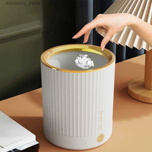 Bacs de déchets bacs mini trash peut liht de style luxe poubelle bac gaspilleur bac de bureau de comptoir de comptoir pour table poubelle peut petit bin en plastique l49