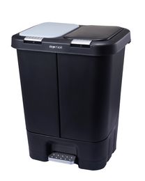 Poubelles double poubelle en plastique et bac de recyclage avec couvercle à fermeture lente noir 11 gallons poubelle cuisine bac de recyclage 230711