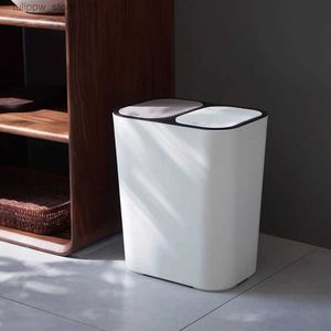 Les poubelles à déchets doubles poubelles peuvent recycler le bac à deux compartiments déchets poubelles peuvent sécher les poubelles à poubelle