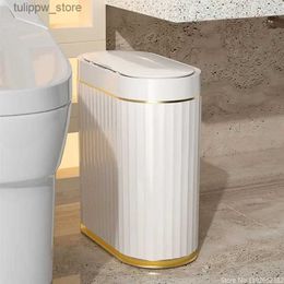 Afvalbakken Elektronische automatische Smart Sensor Garbage Bin Huishouden 7L/9L Smart Trash Can Toilet Waste Dravage Can For Kitchen Badkamer L46