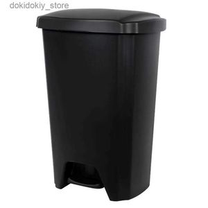 Afvalbakken Hefty 12.1 Allon Trash Can Plastic Step op keukenafval kan zwarte L49