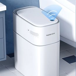 Afvalbakken Joybos Automatische zaksensor Prullenbak Can 14l Home Toiletkeuken Smart smal badkamer 220919