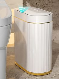 Afvalbakken Joybos Badkamerafval kan elektronisch automatisch Smart Sensor Garbage Bin huishoudelijk toilethuis Suppies 230324