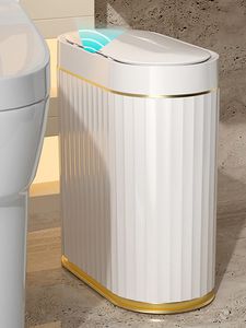 Poubelles Joybos poubelle de salle de bain électronique automatique capteur intelligent poubelle ménage toilette déchets poubelle Smart Home Suppies 230303