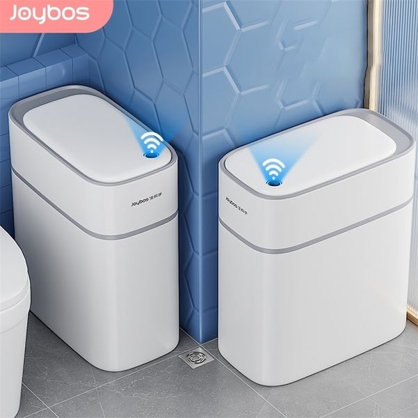 Contenedores de basura JOYBOS Home Smart Sensor Bin Bolsa de basura de adsorción automática Cocina Baño Dormitorio Bote de basura de inducción especial 220930