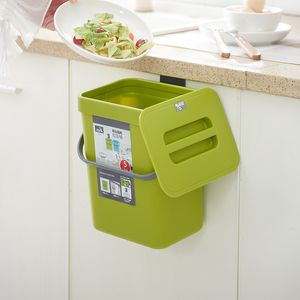 Poubelles Cuisine Suspendue Poubelle Outil De Nettoyage Ménager Salle De Bains Corbeille Mini Poubelle Murale Maison Conteneur Poubelle 230617