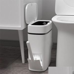 Afvalbakken keuken vuilnisbak blikje en toiletborstelset opslag emmer afval voor badkamer afval 211229 drop levering home tuin h dhzza