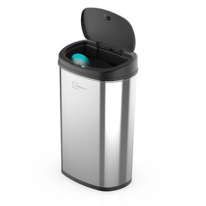 Waste Bins Mainstays 13.2Gal 50L Motion Sensor Kitchen Garbage Can Stainless Steel Automatic Kitchen Trash Can 230627