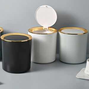 Afvalbakken Mini Garbage Bin Desktop Garbage Basket Home Office Desk Plastic afval Bin Office Levering Dust Doos ZONDER