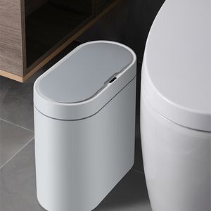 Afvalbakken smalle badkamer smart prullenbak kan 9l elektronisch automatisch afval bintoilet waterdichte sensor bin 220927