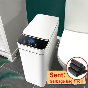 Waste Bins Smart Trash Can Automatic Sensor Garbage Bathroom Kitchen Cube Living Room Recycle Home Accessories Container 230926