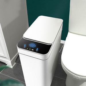 Waste Bins Smart Trash Can Automatic Sensor Garbage Bin Waterproof Dustbin for Kitchen Bathroom Trash Can Smart Home Narrow Wastebasket 12L 230627