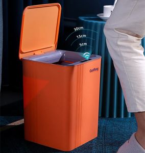 Poubelles Poubelle intelligente poubelle à capteur automatique pour la maison cuisine salle de bains poubelle sans contact seau étanche poubelle 231031