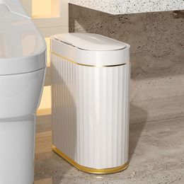 Afvalbakken De intelligente afval in de keuken en badkamer kan elektronisch automatisch intelligente sensorafvalblikjes zijn en huishoudelijke toiletafvalcans 230412
