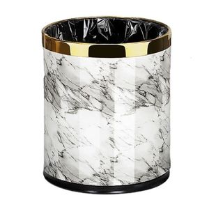 Afvalbakken Trash Can Marble Patroon 10l Trash Can Bin Bin BUMET Diameter afvalbakken Woonkamer Zadkamer Keuken Dustige vuilnisbak Bin 230306