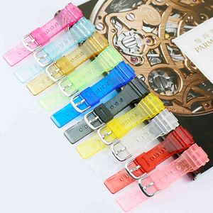 Accessoires de montre 14mm hommes résine transparente pour Casio BABY-G BA-110 111 112 120 34A femmes sport bracelet en caoutchouc silicone