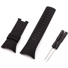 Horlogeaccessoires voor Suunto core horloges heren 100% alle standaard armband zwarte riemband Strap205C