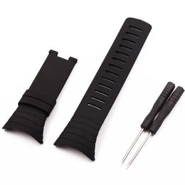 Accessoires de montre pour montres Suunto core pour hommes, Bracelet tout Standard, bande de ceinture noire, 100%, 205s
