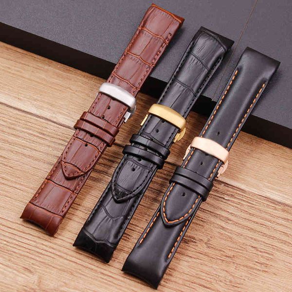 Accessoires de montre pour Tissot Kutu cuir T035 T035627 T035617 T035407 T035410A bracelet de montre pour hommes boucle papillon