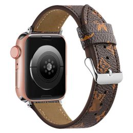 Band de montre Apple 38 40 41 42 44 45 49 mm Flower Leather Watchs Strap Broupeau pour Iwatch 8 7 6 5 4 4 SE Designer Watchbands LX00510 S BANDS LX0010 Band Band