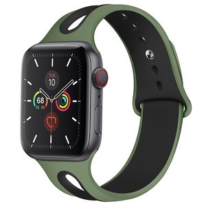 Bracelet de montre pour Apple Watch Band 42mm 38mm 44mm 40mm Bracelet Silicone Iwatch Bandes Pour Apple Watch Series SE 6/5/4/3/2/1 SE 81003