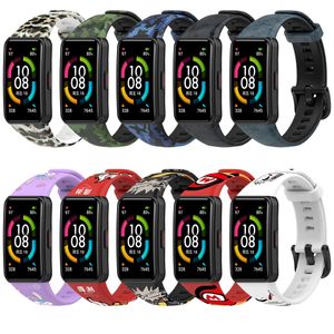 Bracelet de montre bracelet montre intelligente réglable Camouflage bracelets de montre pour Huawei Honor Band 6 bracelet en Silicone