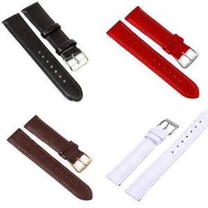 Bekijk banden 10 mm/12 mm/14 mm/16 mm/18 mm/20 mm/22 mm/24 mm Men Women Pu Leather Watch Band riem band Bracelet Watchband Watch AccessoriesL2404