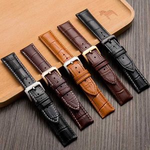 Bandes de montre 12 mm 13 mm 14 mm 15 mm 16 mm 17 mm 18 mm 19 mm 20 mm 21 mm 22 mm 23 mm 24 mm Band de montre en cuir authentique Universal Calfskin bracelet bracelet2404