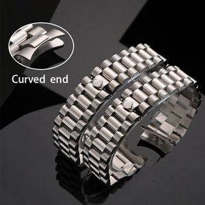 Bracelets de montre 13 17 20 mm Bracelet de montre en acier inoxydable pour montre Rolex pour bracelet Oyster Perpetual Bracelet d'extrémité incurvée Bracelet de remplacement pour hommes 230905