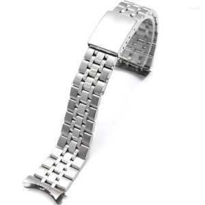 Bracelets de montres 13 mm 17 mm 19 mm Bracelet en acier inoxydable Bracelet de remplacement à extrémité incurvée Vintage Jubilee Convient aux montres de la série TUDO