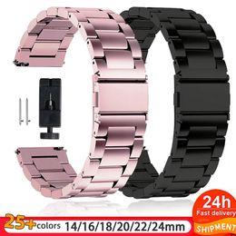 Horlogebanden 141618mm 22mm 20mm 24mm Roestvrij Stalen Band voor 3 Band GT2 Pro Amazfit GTR armband Accessoires 231124