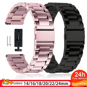 Bracelets de montre 141618mm 22mm 20mm 24mm Bracelet en acier inoxydable montre 3 bandes pour GT2 Pro Amazfit GTR Bracelet accessoires 231109