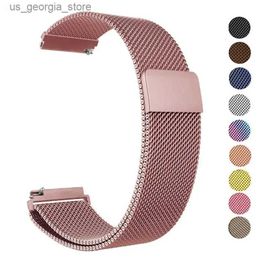 Bekijkbanden 18 mm 20 mm 22 mm metalen riem geschikt voor Garmin Vivoactive 3 4 4S Band Venus 2 2S 3S Sq Forerunner 645 Bracelet Milanese lus Y240321