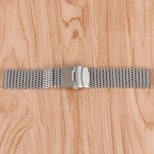 Bracelets de montre 18mm 20mm 22mm Bracelet de montre en maille d'argent pour hommes remplacement bracelet en acier inoxydable bracelet solide lien montre-bracelet bracelet bracelet