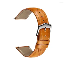 Bracelets de montre 18mm 20mm 22mm bracelet en cuir de vache Vintage motif d'autruche bracelet de montre confortable à porter barre de ressort à dégagement rapide