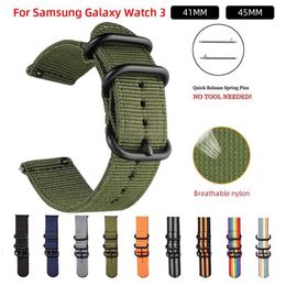 Bands de montre 18 mm 24 mm 22 mm 20 mm ceinture de sport en nylon tissée adaptée à la courroie Samsung Galaxy 40 / 44mm adaptée à la courroie classique de tissu Amazfit Q240510