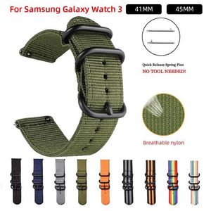 Bekijkbanden 18 mm 24 mm 22 mm 20 mm geweven nylon sportgordel geschikt voor Samsung Galaxy 40/44mm riem geschikt voor Amazfit Fabric Classic Belt Q240510