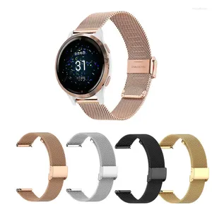 Bracelets de montre Bracelet de montre en acier inoxydable de 18mm pour Bracelet Garmin Vivoactive 4S/bracelets Venu 2S/Bracelet Vivomove 3S femmes métal Correa