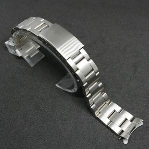 Bandas de reloj 19 mm 20 mm Plata Brushend Acero inoxidable Cepillado Oyster Band Pulsera para Mens250Z