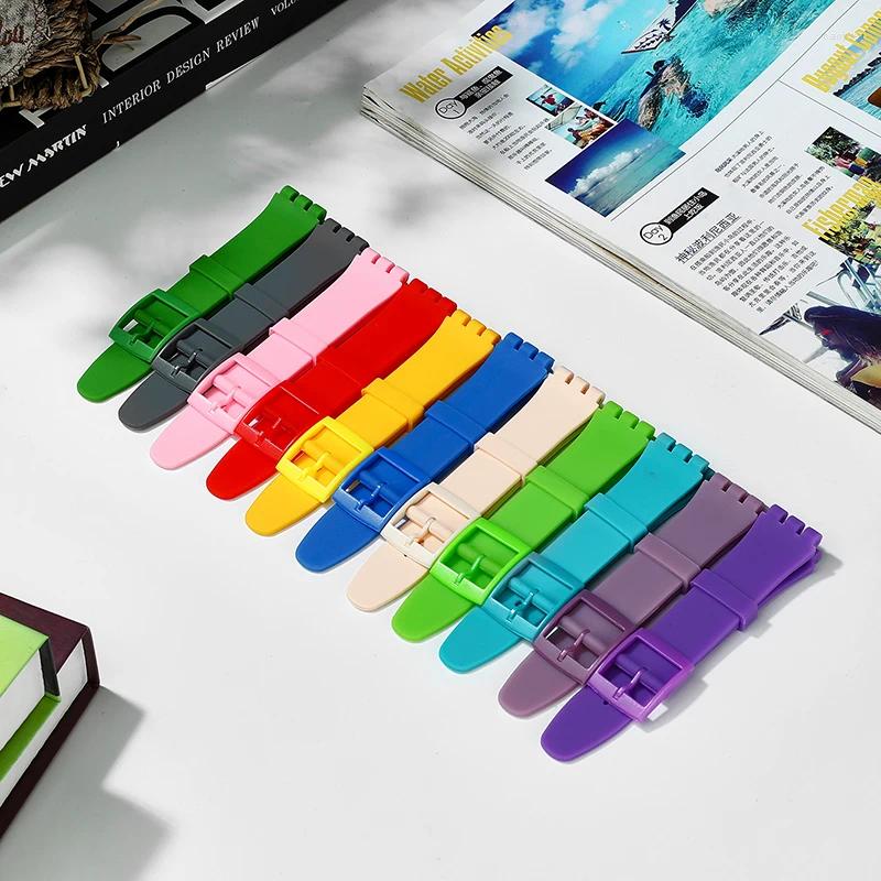 Horlogebanden 19 mm siliconen rubberen bandriem Fit Vervanging Zwart Waterdichte horlogebandenaccessoires