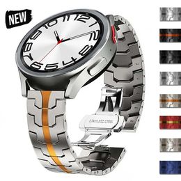 Uhrenarmbänder 20 22 mm Edelstahlarmband Galaxy Watch6 Classic 43 47 mm 455 40 44 mm 5Pro 45 mm Band 4Pro mm 230928