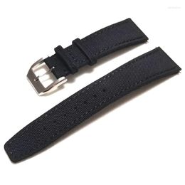 Bekijk banden 20 mm 21 mm 22 mm nylon lederen riem canvas horlogeband armband sport buiten vrije tijd polsstrap riem accessoires