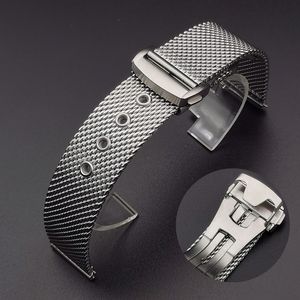 Bracelets de montre 20mm 22mm maille bande en acier inoxydable pour Omega 007 300 Bracelet boucle déployante hommes affaires Bracelet en métal 230719
