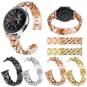 Bracelets de montre 20mm 22mm Bracelet femmes Bracelet en diamant pour Samsung Galaxy 6 5/Pro 4 bande en métal classique 40mm 44mm 45mm 42mm 46mm 43mm 47mm