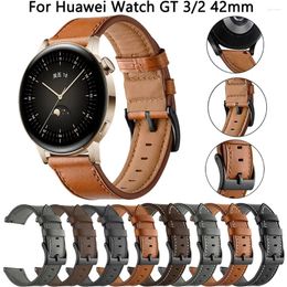 Watch Bands Band de 20 mm en cuir pour Huawei GT 3 2 42 mm Sport Smart Bracelet GT2 / GT3 Pro 43 mm Magic Strap Bracelet