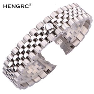 Horlogebanden 20 mm metalen horlogebanden armband heren 316L roestvrijstalen horlogeband damesmode horlogebandje inzetsluiting gesp accessoires 230808